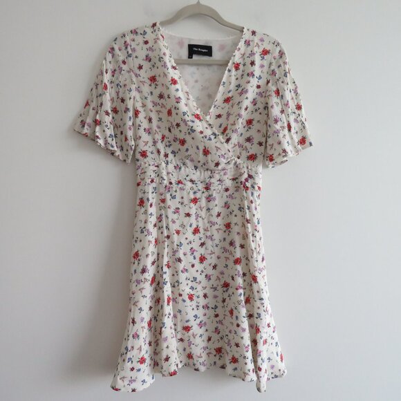 THE KOOPLES Mixed Print 100% Silk Ditsy Floral Flowy Mini Dress - Size XS - Picture 4 of 16